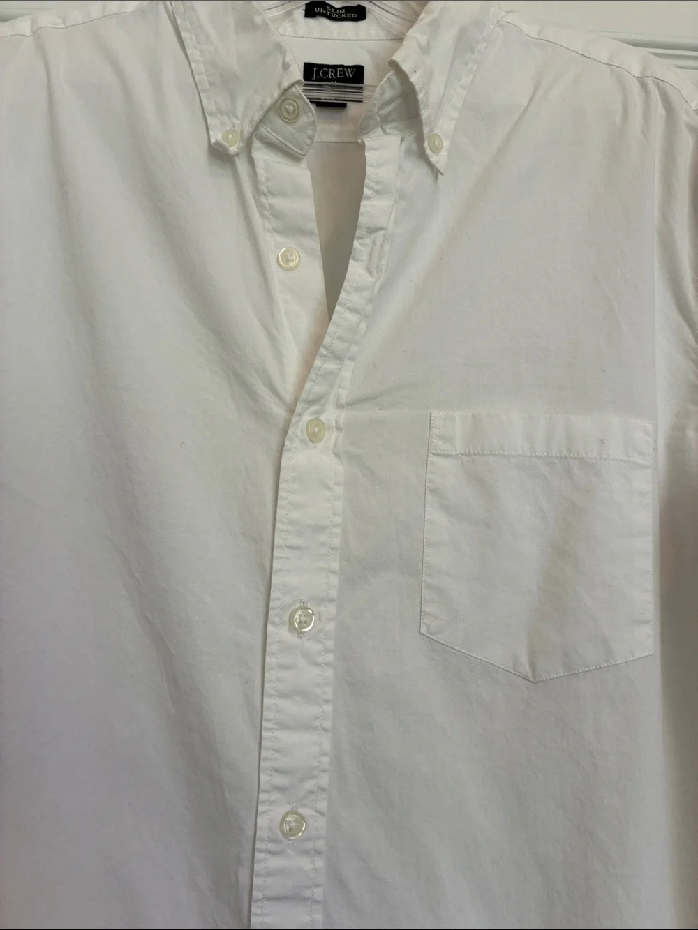 J. Crew White Button-Down Oxford Shirt - Men